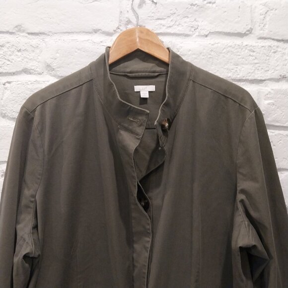 J Jill Utility Safari Jacket Womens 2X Olive Green Anorak Tie Waist Lightweight. - Picture 7 of 13